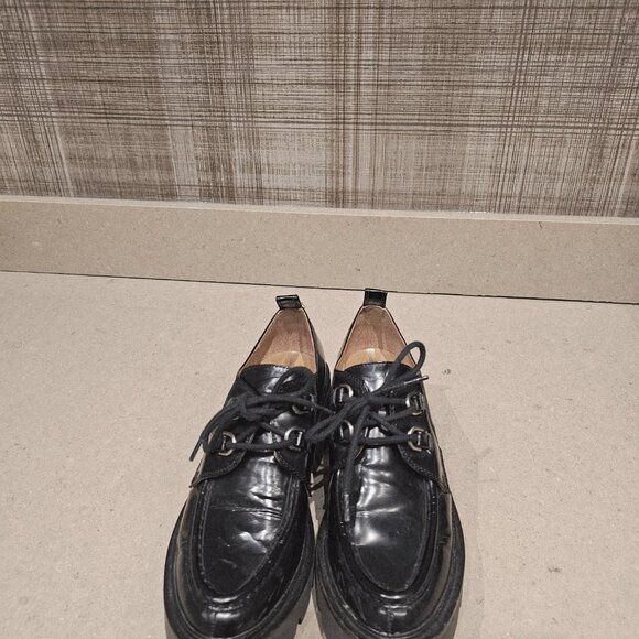 Sam Edelman Black Lace up Platform Loafers - Picture 5 of 6